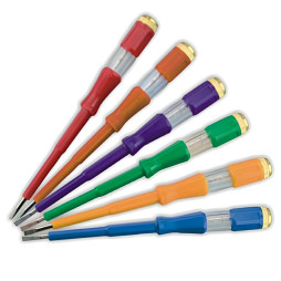 Викрутка  інд, напр, 100-500V LEMANSO 4.0x190мм LTL10073 /  30штукам(5* 6 кольорів)