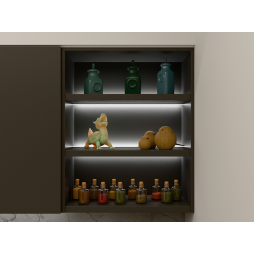 Светильник светодиодный для стеклянных полок LEDUA N38-900 900мм 12В 11.7Вт 6000K черный