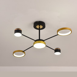 Світлодіодна накладна люстра Ardero AL6120ARD STORIA 41Вт чорний золото