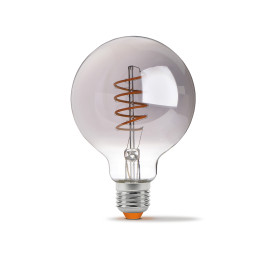 LED лампа VIDEX Filament G95FGD 4W E27 2100K дімерна графіт VL-G95FGD-04272