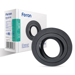 Встроенный поворотный светильник Feron DL6210 под лампу черный