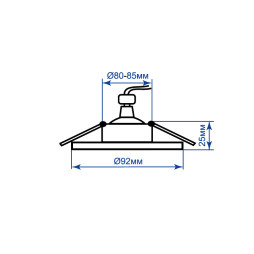 Встроенный поворотный светильник Feron DL6210 под лампу черный