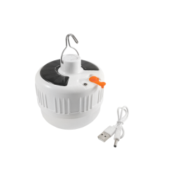 Кемпинговый подвесной LED светильник с солнечной панелью USB 4Вт 1500mAh