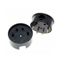 Вилка и гнездо с заземлением для электроплит Lemanso LMA317 двухxфазное черный