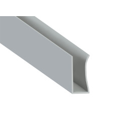 Алюмінієвий профіль для світлодіодної стрічки для скла АЛ-13 1 метр анодований LEDUA