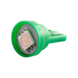 Світлодіодна авто лампа T10-5050-1smd зелений 12V LEDUA