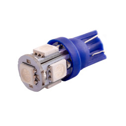 Світлодіодна авто лампа T10-5050-5smd синій 12V LEDUA