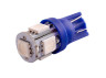 Светодиодная автолампа T10 W5W 12В SMD5050-5led синий