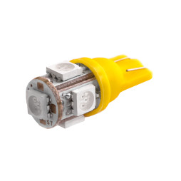 Світлодіодна авто лампа T10-5050-5smd жовтий 12V LEDUA