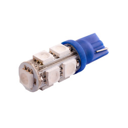 Світлодіодна авто лампа T10-5050-9smd синій 12V LEDUA