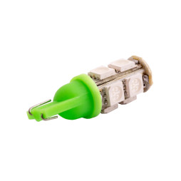 Світлодіодна авто лампа T10-5050-9smd зелений 12V LEDUA