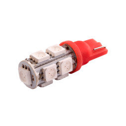 Світлодіодна авто лампа T10-5050-9smd червоний 12V LEDUA