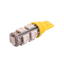 Світлодіодна авто лампа T10-5050-9smd жовтий 12V LEDUA