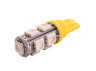 Светодиодная автолампа T10 W5W 12В SMD5050-9led желтый