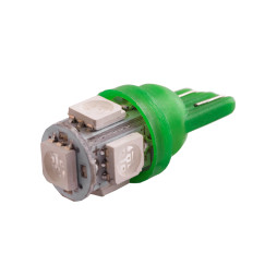 Світлодіодна авто лампа T10-5050-5smd зелений 24V LEDUA