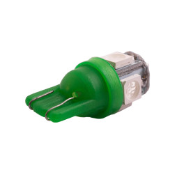 Світлодіодна авто лампа T10-5050-5smd зелений 24V LEDUA