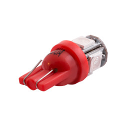 Світлодіодна авто лампа T10-5050-5smd червоний 24V LEDUA