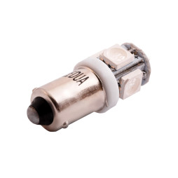 Світлодіодна авто лампа BA9S-5050-5smd зелений 24V LEDUA