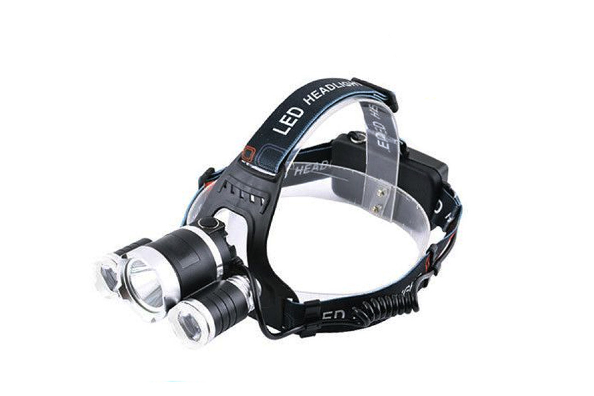 Ліхтарик налобний 6633/3000-T6+2XPE, ЗП microUSB, 2*18650, signal light, Box POLICE