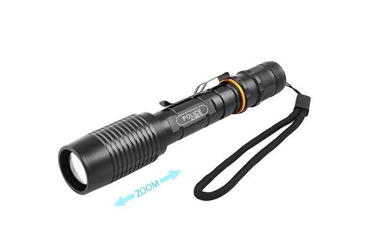 Ліхтарик ручний 2804-T6, Зарядне 220V, 2*18650, zoom, Box POLICE