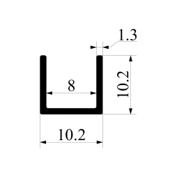 Профиль алюминиевый LEDUA АЛ-118 для LED ленты накладной 3 м Черный
