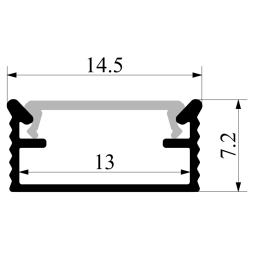 Профиль алюминиевый LEDUA АЛ-02-4 + рассеиватель для LED ленты накладной 2 м Золотистый
