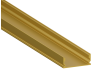 Профиль алюминиевый LEDUA АЛ-83 + рассеиватель для LED ленты накладной 2 м Золотистый
