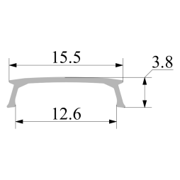 АЛ-20-1 Опал матовий дифузор окремо 2м LEDUA