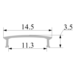 АЛ-19-1 Опал матовий дифузор окремо 2м LEDUA