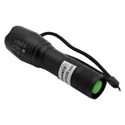 Ліхтарик LEMANSO T6 3W 180LM/ LMF9326 з функцією телескп.фокус-ня +перемикач (4 режими) батарея: 1*18650 або 3*AAA (не входить) чорний