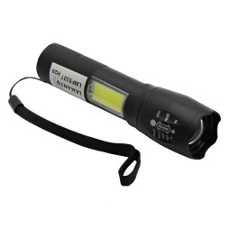 Ліхтарик LEMANSO XPE COB 1W/ LMF9327 з зарядним отвором + батарея 800 мАг 18650
