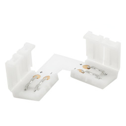 Соединитель L для LED ленты Lemanso 10мм 2pin (два зажима) / LMA9423