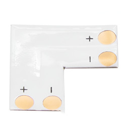 З'єднувач L для LED стрічки Lemanso 10мм 2pin без зажимів/ LMA9429