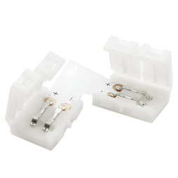 З'єднувач L для LED стрічки Lemanso 8мм 2pin (два зажима)/ LMA9420