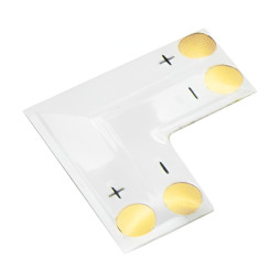 З'єднувач L для LED стрічки Lemanso 8мм 2pin без зажимів / LMA9426