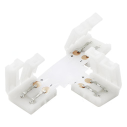 З'єднувач T для LED стрічки Lemanso 10мм 2pin (три затискачі)/ LMA9424