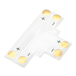 З'єднувач T для LED стрічки Lemanso 10мм 2pin без затискачів / LMA9430
