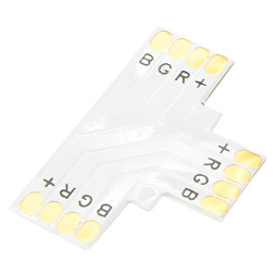 З'єднувач T для LED стрічки Lemanso 10мм 4pin без затискачів / LMA9432