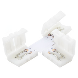З'єднувач T для LED стрічки Lemanso 8мм 2pin (три зажима)/ LMA9421