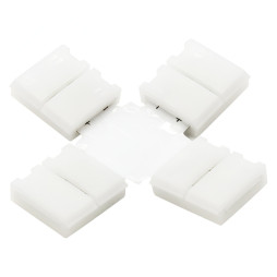 З'єднувач X для LED стрічки Lemanso 10мм 2pin (4 зажима)/ LMA9425