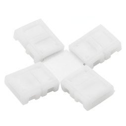 З'єднувач X для LED стрічки Lemanso 8мм 2pin (4 затискачі)/ LMA9422