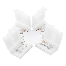З'єднувач X для LED стрічки Lemanso 8мм 2pin (4 затискачі)/ LMA9422