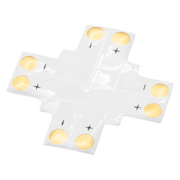 З'єднувач X для LED стрічки Lemanso 8мм 2pin без зажимів / LMA9428