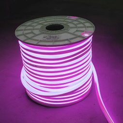 Неон LEMANSO 120град. 120LED 6W/м IP65 рожевий 2835SMD 220V 2160LM / LM856 "Гавана" 100м/бухта