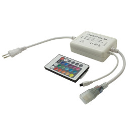 Контроллер LEMANSO для дюралайт стрічки RGB з пультом 220V (24 ключі) / LM9509