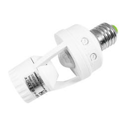 Датчик движения Lemanso LM6324 360° с цоколем Е27 Белый