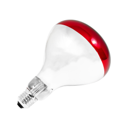 Лампа інфрачервона 250W E27 230V на половину червона / LM3828 гарант. 6міс. Лємансо
