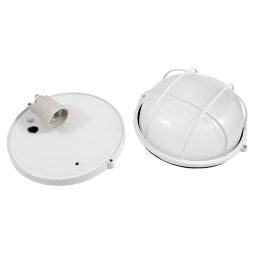 Світильник світлодіодний ЖКГ 20W 220V коло метал. для лед лампи з реш. BL-1361 білий (BL-1302) Лємансо