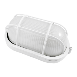 Світильник світлодіодний ЖКГ 20W 220V овал метал. для лед лампи  з реш. BL-1461 білий ( (BL-1402)  Лємансо