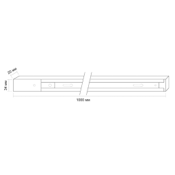 Шинопровод для крепления и питания трековых светильников 1 м VIDEX VL-TRF001-B Черный